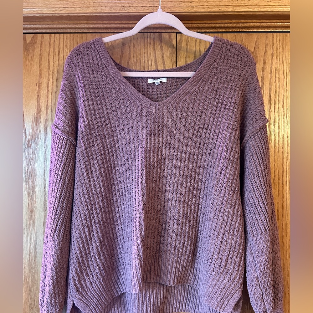 Maurices Mauve V-Neck Sweater